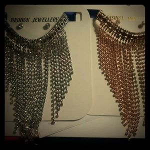 Silver or Gold Necklace Set
